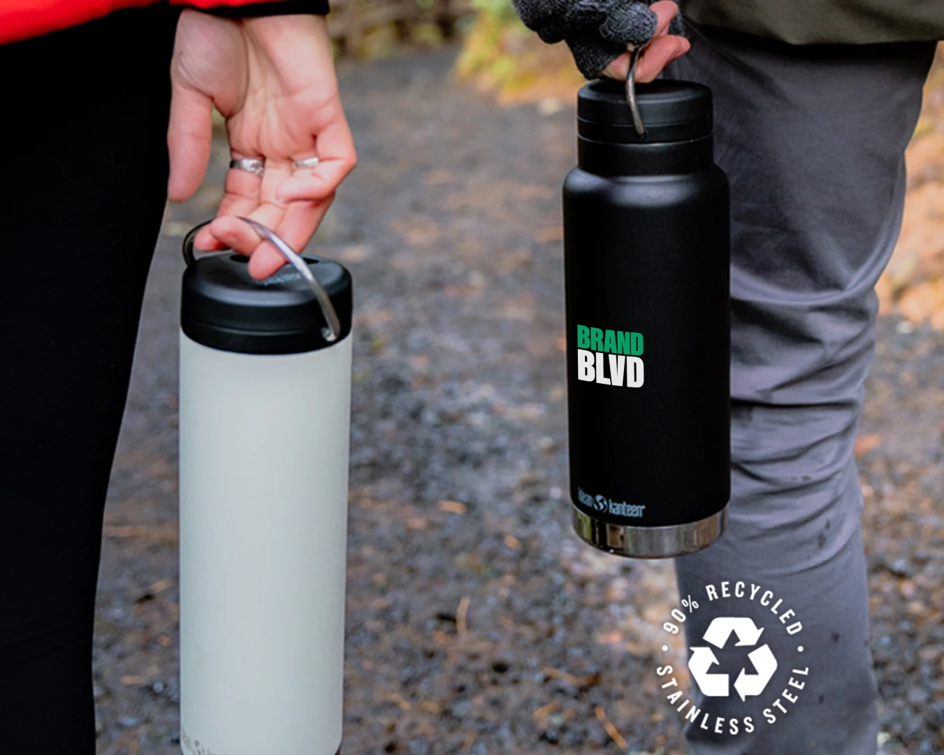 Memorable and timeless company-branded items that are sustainable, eco-conscious and have high reusability include creatively designed water bottles that seamlessly integrate into anyone's on-the-go lifestyle.