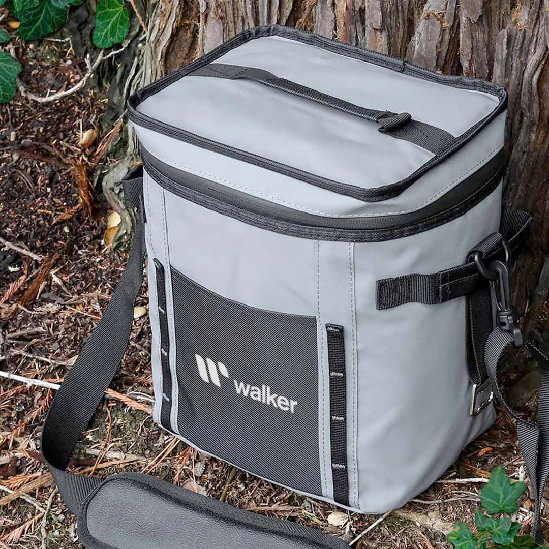 Enhance your construction company's sustainable practices with eco-friendly merchandise. Choose custom-branded items like this Walker Industries cooler bag, aligning your brand with environmental responsibility.
