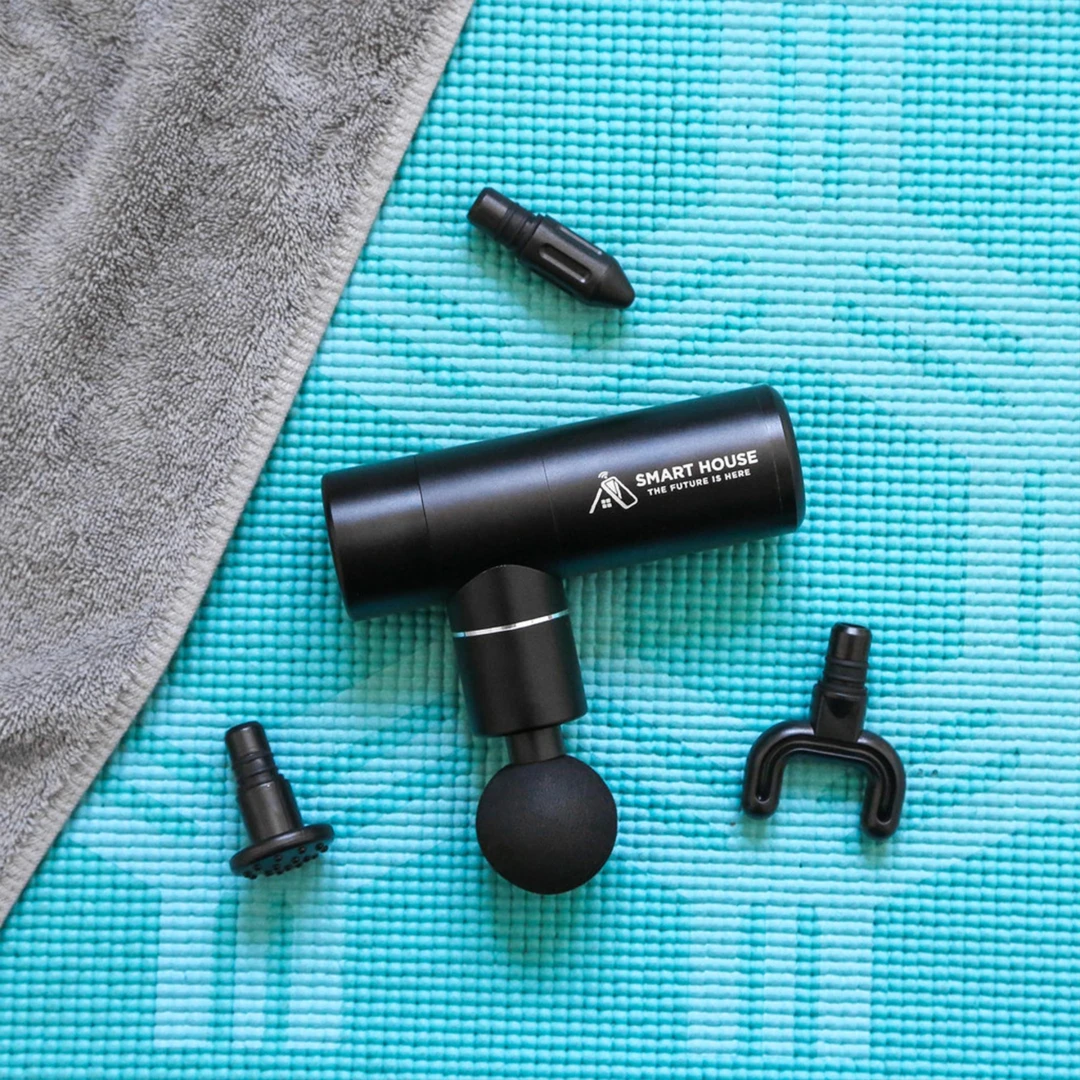 A popular massage gun dupe, perfect for health and wellness enthusiasts. This cost-effective alternative is an example of trending merch from Brand Blvd that can be branded with your company logo.