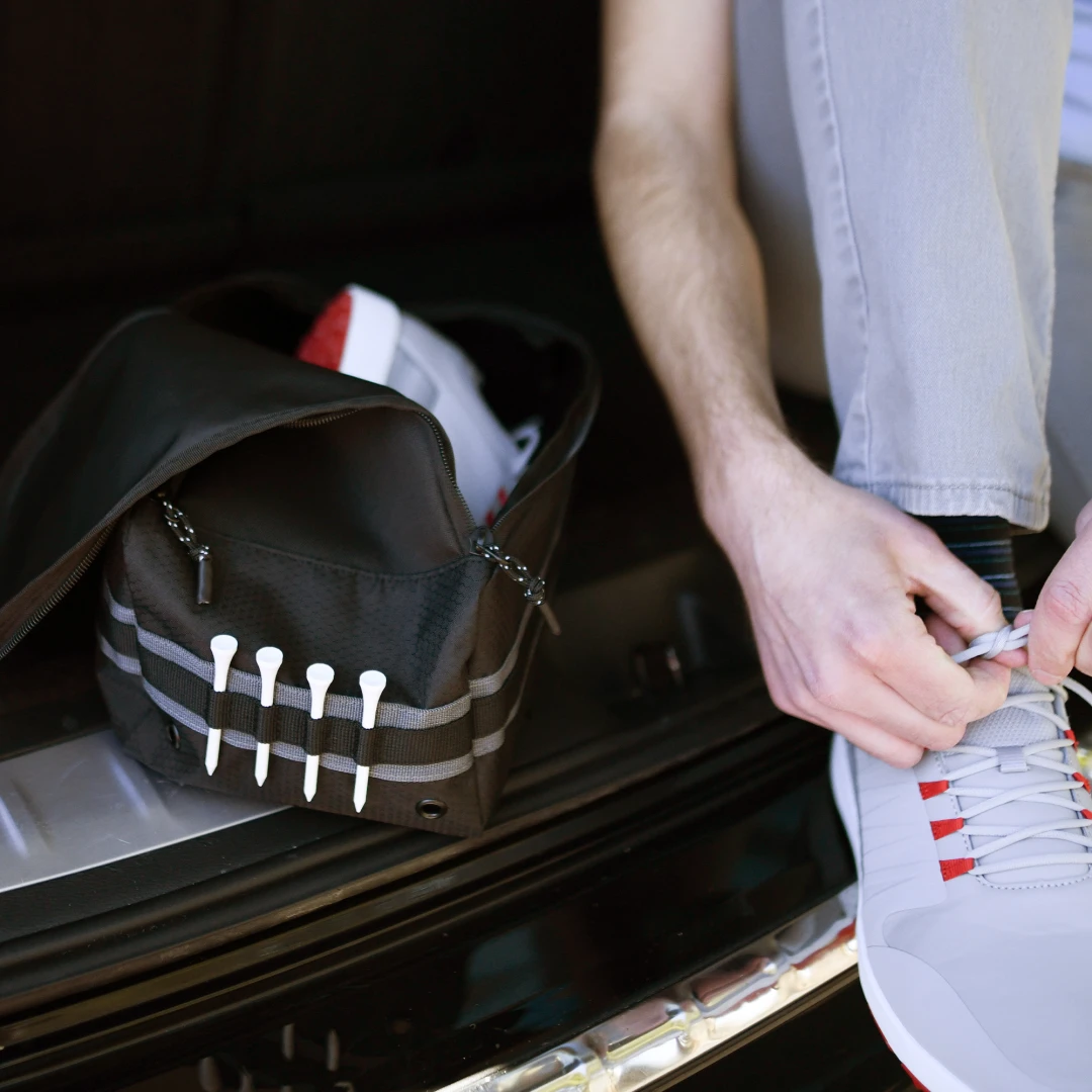 Make your corporate golf tournament unforgettable with custom-branded golf shoe bags, providing golfers with a stylish and practical way to store and transport their golf shoes. Elevate their experience with this must-have golf accessory.