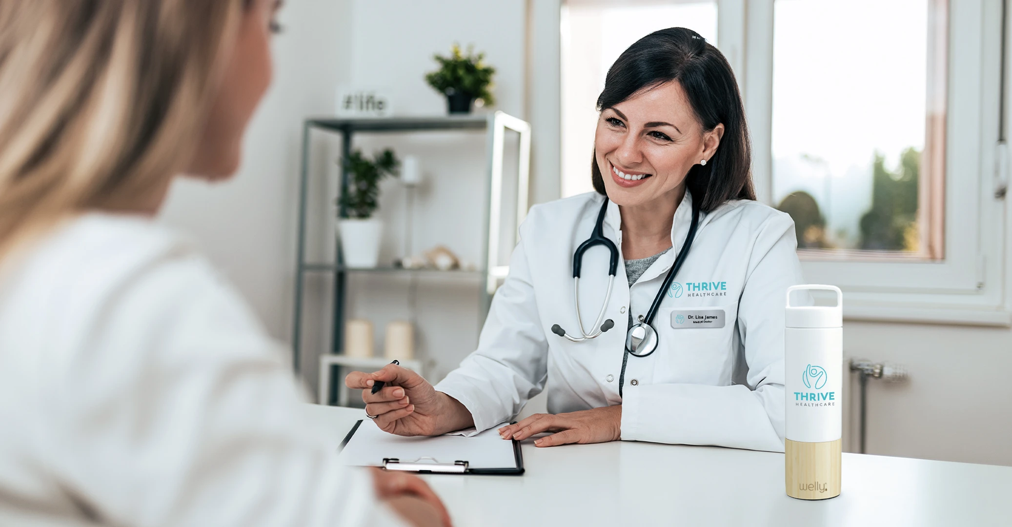 Consider incorporating branded merchandise into your healthcare marketing strategy! Something as simple as a branded Welly insulated water bottle can help instill trust as your clients will feel more comfortable around a familiar brand they consistently.