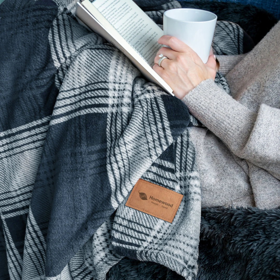 A great way to positively boost the doctor-patient relationships when the patient is going through a challenging time is through gifting customized merchandise such as this super soft and cozy plaid fleece blanket, branded with a faux leather patch.