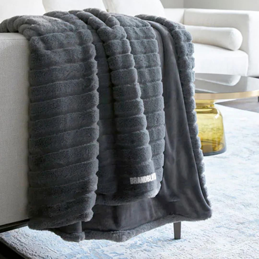 A corporate branded throw blanket is on of the best swag ideas to gift to a home owner insurance policy holder as it is a tangible reminder of the insurance company's dedication to them.