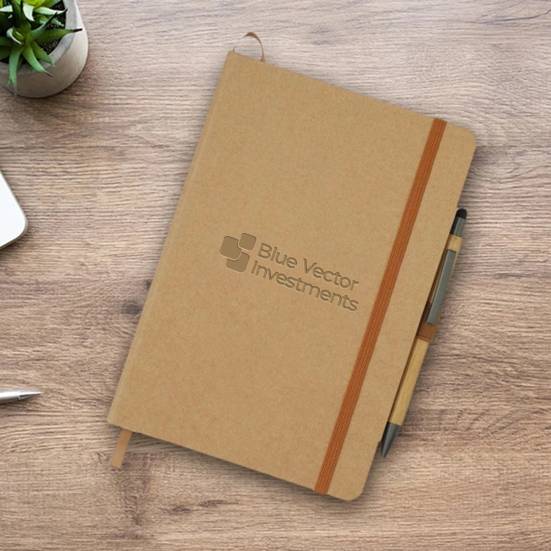 Stationery products like a kraft notebook and pen made of eco-friendly materials will surely attract the younger, eco-conscious generation for Meridian Credit Union as they provide trendy yet sustainable promotional products to engage their new customers.