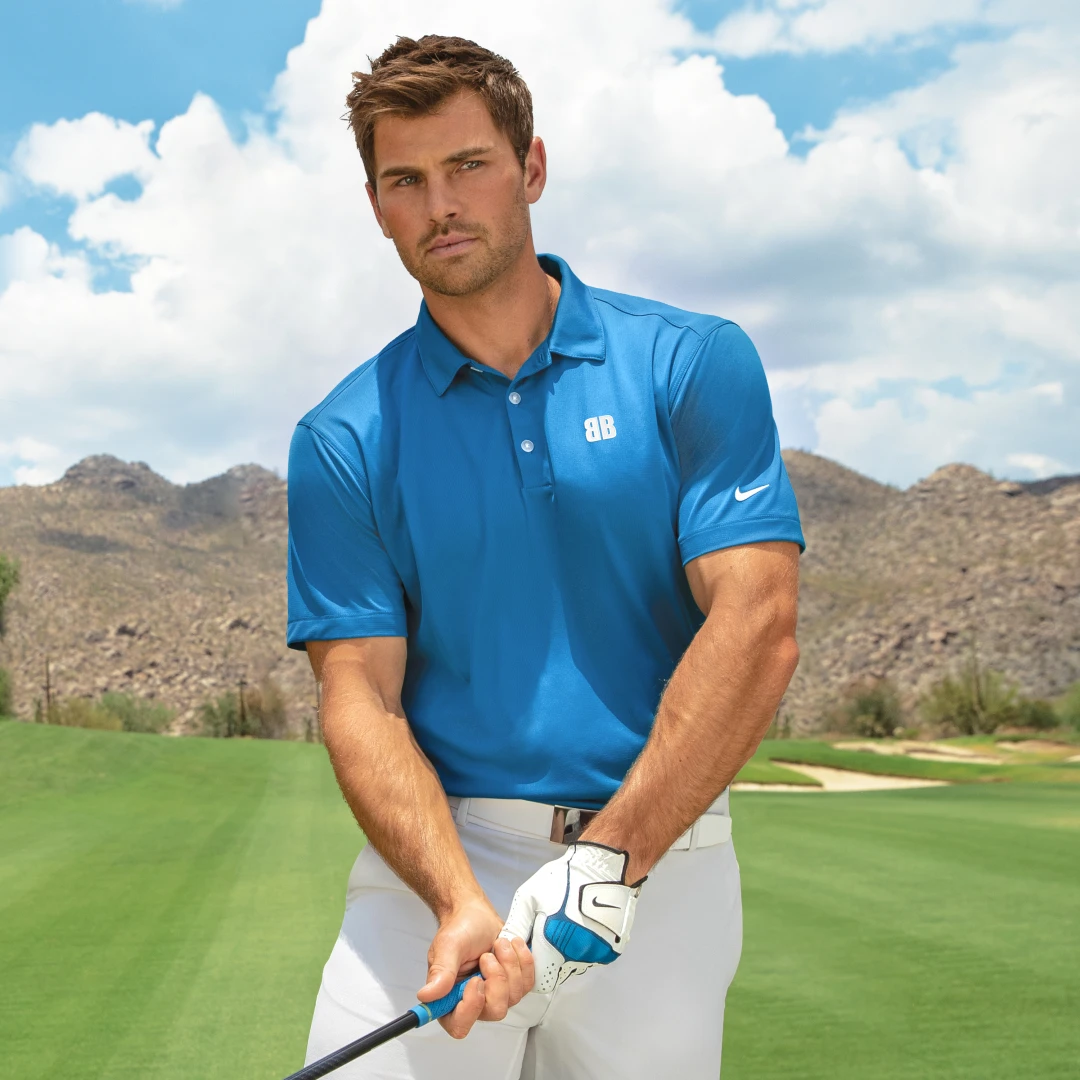 The Nike Dry-FIT mesh polo branded with your company logo embroidered on the left chest is the perfect appreciation gift for employees and clients to take on the golf course to stay cool and comfortable all day long.