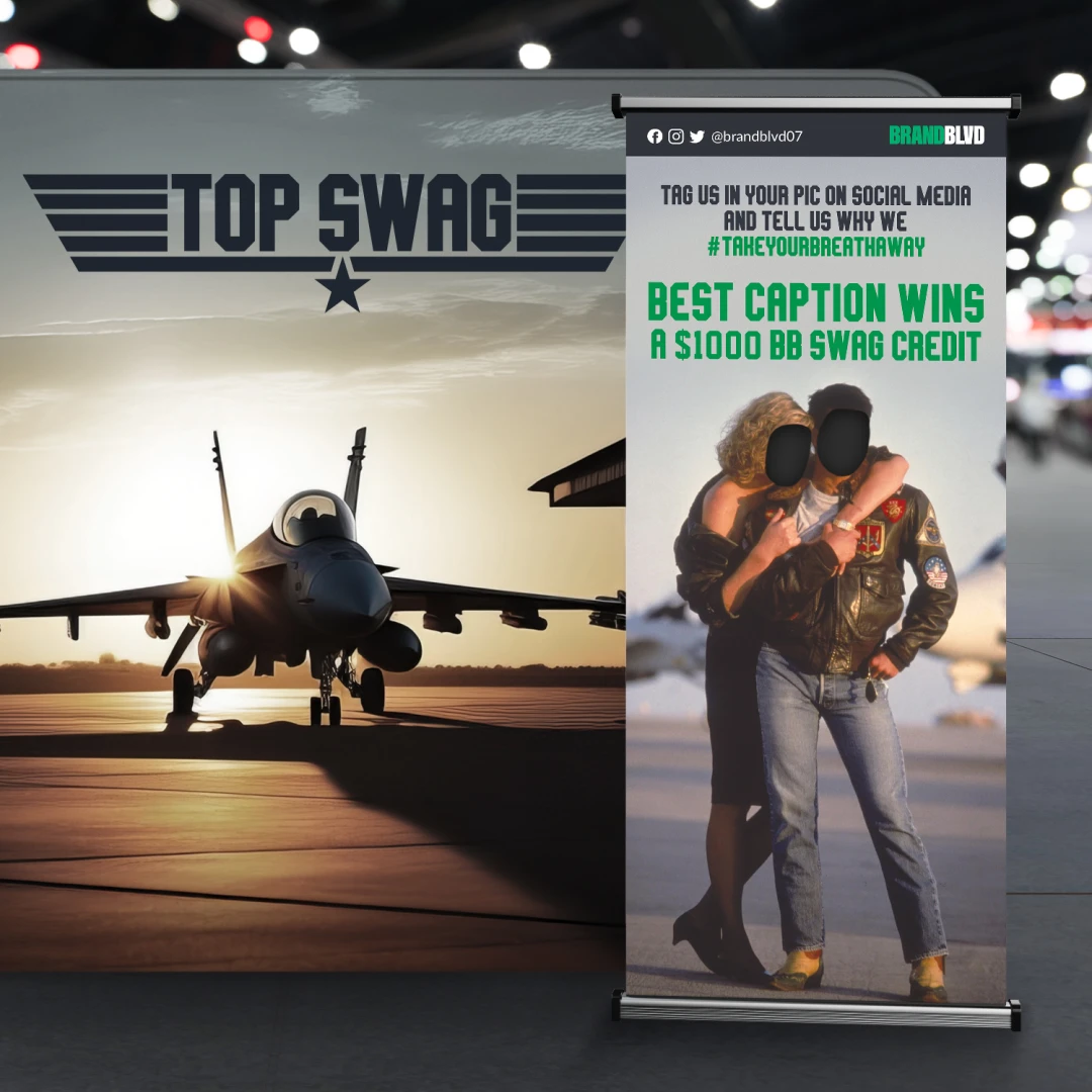 Custom-designed signage and banners promote prizes that generate industry professional UGC on social media, further driving brand engagement and giving you an effortless way to follow up with your attendees when the trade show is done.