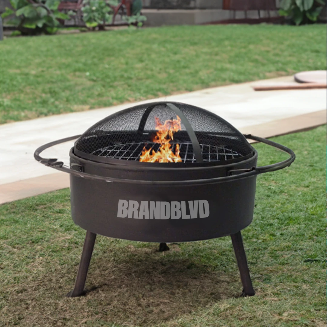 Elevate any Outdoor Space with a Branded Fire Pit on the Patio. A perfect example of Unique Branded Merch and Swag. Experience the Wow Factor with Creative and Unusual Promotional Products featuring Your Company Logo.